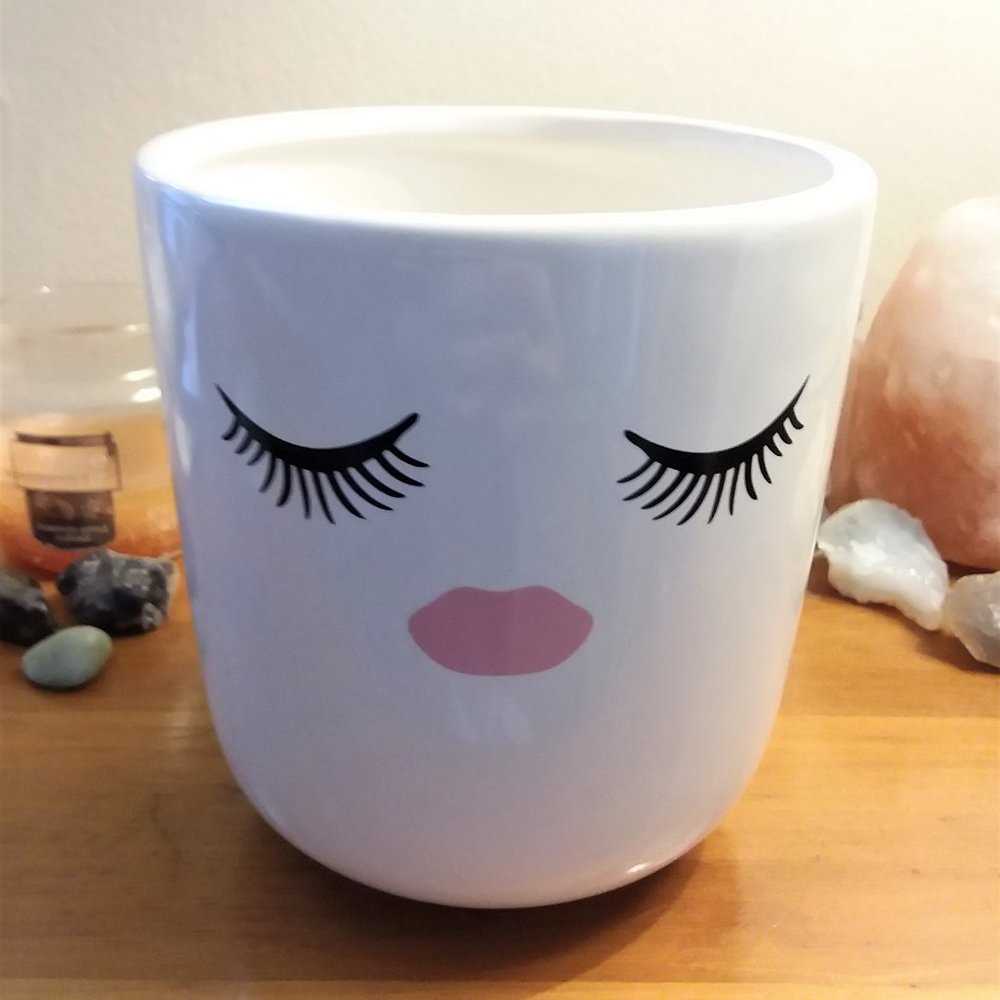 Ceramic Face Makeup Brush Holder OR Planter